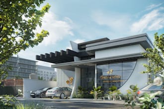 rebuild exterior 3d model, 3ds max building, remodel interior space from picture