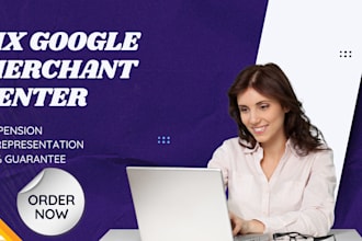 fix google merchant center and suspension and misrepresentation