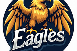 design high quality golden eagle mascot logo with unlimited revision