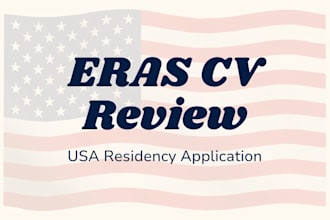 review your eras CV for residency application