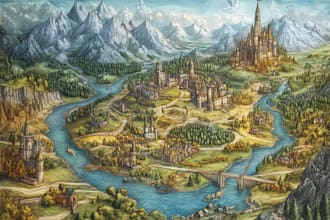 illustrate custom and unique world map