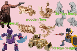 design 3d toys, stl files for puzzles, wooden toys, cnc laser cutting