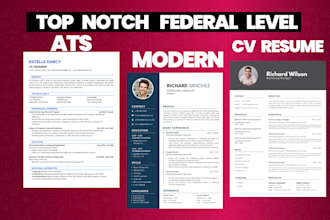 create ats friendly CV resume build tech sales federal uk design executive write