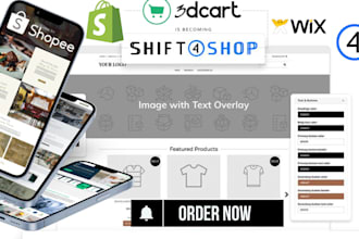 design shift4shop or 3dcart website shopee squarespace store shifth4shop wix