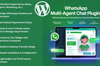integrate whatsapp live chat multi agent to wordpress custom plugin