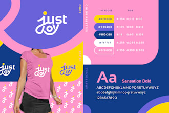 do business logo design with brand guidelines, branding identity