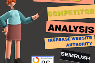 do competitor analysis with semrush or ahrefs reports for SEO