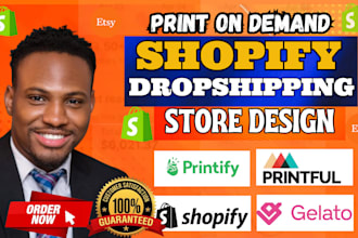 shopify print on demand, shopify pod store, etsy pod store, on printify printful