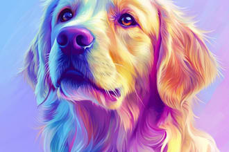 do a custom pet portrait, dog portrait, cat portrait