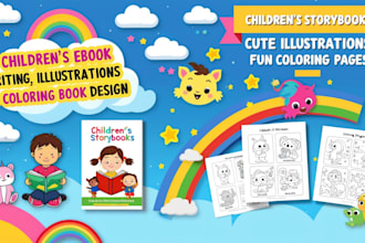 write children book illustration, christian book illustration ai bible story