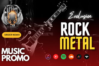 do viral your heavy rock metal music promotion to 900 active playlist curators