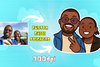 create custom chibi art sticker designs from your photo