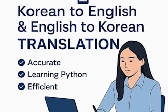 translate korean to english manually, accurately and quickly