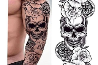 draw custom tattoo design traditional tattoo hand drawn tattoo sleeve artist