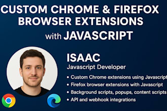 develop chrome extension, web automation bot, data scraper