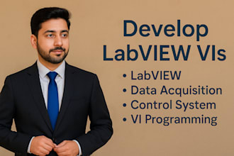 develop labview vis for data acquisition and control