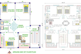 design autocad 2d floor plan architectural floor plan