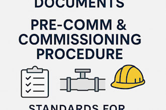 create pre comm and commissioning procedure