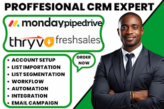 set up email marketing and crm automation in thryv pipedrive freshsales keap