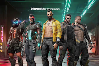 create sci fi or cyberpunk character artwork
