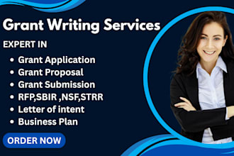 grant research, write rfp, grant proposal for sbir, sttr, sba, dod, nih and nsf