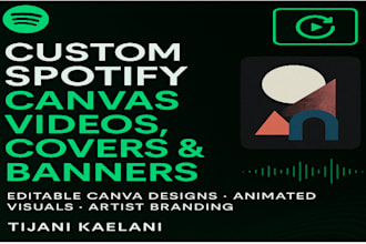 create stunning spotify canvas, videos, album covers art and banners for you
