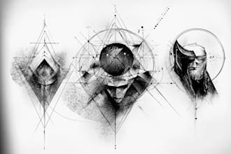 create unique custom geometric tattoo design