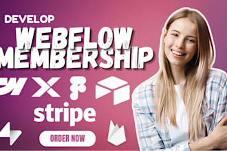create webflow membership website with zapier, memberstack, airtable, stripe api