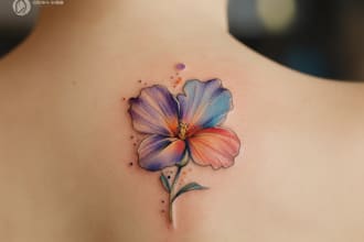 create a watercolor tattoo design