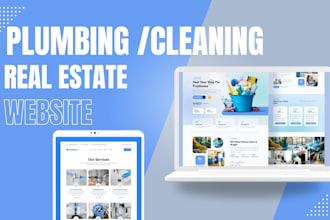 build plumbing, cleaning, real estate, construction website