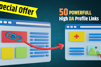 create 50 powerful high da profile links
