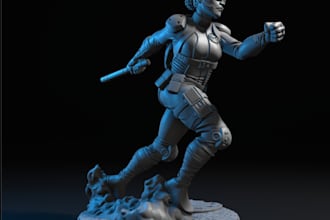 remake 3d character, superhero figure action stl, anime dnd tabletop 3d printing