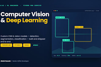 do computer vision, deep learning,neural network tensorflow , keras solution
