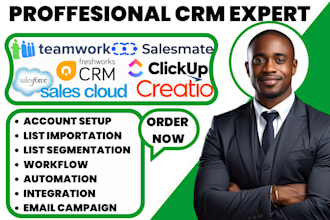 set up salesmate freshworks clickup creatio salesforce salescloud automation