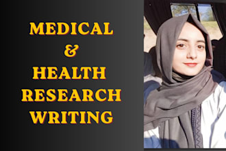 write accurate medical research articles and health blogs