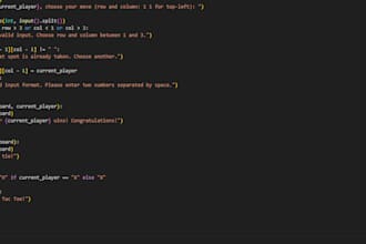 write and debug python java and c programming code