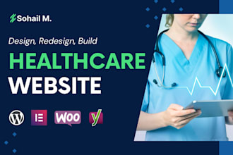 design a telehealth, medical, and healthcare website