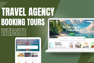 build travel agency website or tour, trip booking website