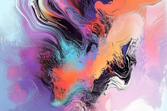 do abstract continuous line art for you
