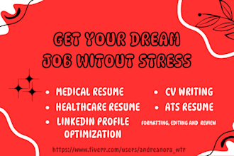 write a professional healthcare, nursing, or medical resume