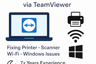 remotely fix your computer, printer, scanner,  and wifi