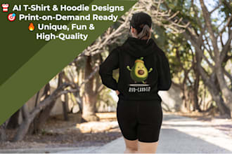 create unique midjourney ai designs for prints pod and social media
