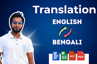 manually translate and localize from english to bengali or vice versa