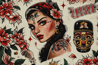 do neo traditional and oldschool tattoo designs