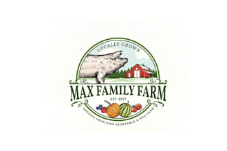 design awesome organic farm catchy logo