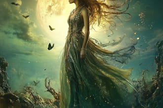 create stunning sci fi, fantasy book cover art or e book cover design