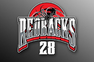 design inventive red backs basketball logo