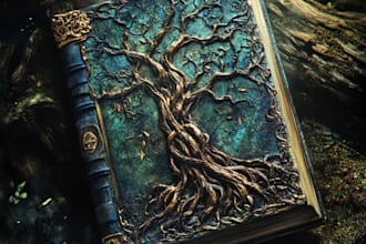 create artistic fantasy book cover design