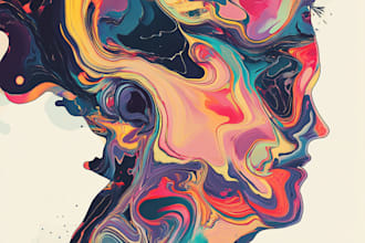 draw abstract portrait art