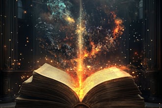 create a unique fantasy book cover illustration
